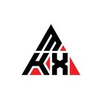 mkx driehoek brief logo ontwerp met driehoekige vorm. mkx driehoek logo ontwerp monogram. mkx driehoek vector logo sjabloon met rode kleur. mkx driehoekig logo eenvoudig, elegant en luxueus logo.