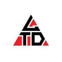 ltd driehoek brief logo ontwerp met driehoekige vorm. Ltd driehoek logo ontwerp monogram. Ltd driehoek vector logo sjabloon met rode kleur. ltd driehoekig logo eenvoudig, elegant en luxueus logo.