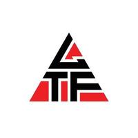 ltf driehoek brief logo ontwerp met driehoekige vorm. ltf driehoek logo ontwerp monogram. ltf driehoek vector logo sjabloon met rode kleur. ltf driehoekig logo eenvoudig, elegant en luxueus logo.