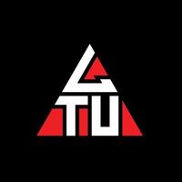 ltu driehoek brief logo ontwerp met driehoekige vorm. ltu driehoek logo ontwerp monogram. ltu driehoek vector logo sjabloon met rode kleur. ltu driehoekig logo eenvoudig, elegant en luxueus logo.