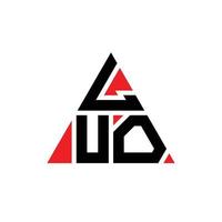 luo driehoek brief logo ontwerp met driehoekige vorm. luo driehoek logo ontwerp monogram. luo driehoek vector logo sjabloon met rode kleur. luo driehoekig logo eenvoudig, elegant en luxueus logo.