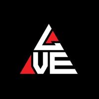 lve driehoek letter logo ontwerp met driehoekige vorm. lve driehoek logo ontwerp monogram. lve driehoek vector logo sjabloon met rode kleur. lve driehoekig logo eenvoudig, elegant en luxueus logo.