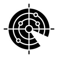radar glyph-pictogram vector