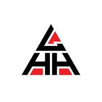 lhh driehoek letter logo ontwerp met driehoekige vorm. lhh driehoek logo ontwerp monogram. lhh driehoek vector logo sjabloon met rode kleur. lhh driehoekig logo eenvoudig, elegant en luxueus logo.