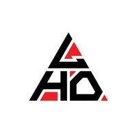 lho driehoek brief logo ontwerp met driehoekige vorm. lho driehoek logo ontwerp monogram. lho driehoek vector logo sjabloon met rode kleur. lho driehoekig logo eenvoudig, elegant en luxueus logo.