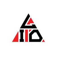 lio driehoek brief logo ontwerp met driehoekige vorm. lio driehoek logo ontwerp monogram. lio driehoek vector logo sjabloon met rode kleur. lio driehoekig logo eenvoudig, elegant en luxueus logo.