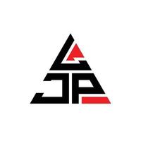 ljp driehoek brief logo ontwerp met driehoekige vorm. ljp driehoek logo ontwerp monogram. ljp driehoek vector logo sjabloon met rode kleur. ljp driehoekig logo eenvoudig, elegant en luxueus logo.