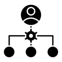 glyph-pictogram organiseren vector