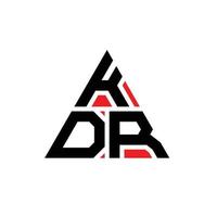 kdr driehoek brief logo ontwerp met driehoekige vorm. kdr driehoek logo ontwerp monogram. kdr driehoek vector logo sjabloon met rode kleur. kdr driehoekig logo eenvoudig, elegant en luxueus logo.