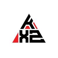 kxz driehoek brief logo ontwerp met driehoekige vorm. kxz driehoek logo ontwerp monogram. kxz driehoek vector logo sjabloon met rode kleur. kxz driehoekig logo eenvoudig, elegant en luxueus logo.