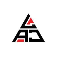 laj driehoek brief logo ontwerp met driehoekige vorm. laj driehoek logo ontwerp monogram. laj driehoek vector logo sjabloon met rode kleur. laj driehoekig logo eenvoudig, elegant en luxueus logo.