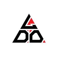 ldo driehoek brief logo ontwerp met driehoekige vorm. ldo driehoek logo ontwerp monogram. ldo driehoek vector logo sjabloon met rode kleur. ldo driehoekig logo eenvoudig, elegant en luxueus logo.