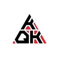 kqk driehoek brief logo ontwerp met driehoekige vorm. kqk driehoek logo ontwerp monogram. kqk driehoek vector logo sjabloon met rode kleur. kqk driehoekig logo eenvoudig, elegant en luxueus logo.