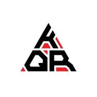 kqr driehoek brief logo ontwerp met driehoekige vorm. kqr driehoek logo ontwerp monogram. kqr driehoek vector logo sjabloon met rode kleur. kqr driehoekig logo eenvoudig, elegant en luxueus logo.