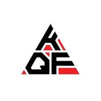 kqf driehoek brief logo ontwerp met driehoekige vorm. kqf driehoek logo ontwerp monogram. kqf driehoek vector logo sjabloon met rode kleur. kqf driehoekig logo eenvoudig, elegant en luxueus logo.