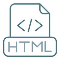 html-bestandsregel twee kleurenpictogram vector