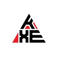 kxe driehoek brief logo ontwerp met driehoekige vorm. kxe driehoek logo ontwerp monogram. kxe driehoek vector logo sjabloon met rode kleur. kxe driehoekig logo eenvoudig, elegant en luxueus logo.