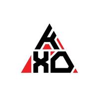 kxo driehoek brief logo ontwerp met driehoekige vorm. kxo driehoek logo ontwerp monogram. kxo driehoek vector logo sjabloon met rode kleur. kxo driehoekig logo eenvoudig, elegant en luxueus logo.