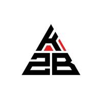 kzb driehoek brief logo ontwerp met driehoekige vorm. kzb driehoek logo ontwerp monogram. kzb driehoek vector logo sjabloon met rode kleur. kzb driehoekig logo eenvoudig, elegant en luxueus logo.