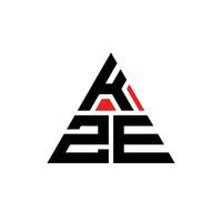 kze driehoek brief logo ontwerp met driehoekige vorm. kze driehoek logo ontwerp monogram. kze driehoek vector logo sjabloon met rode kleur. kze driehoekig logo eenvoudig, elegant en luxueus logo.