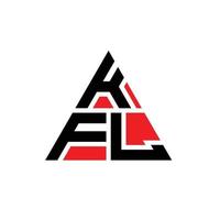 kfl driehoek brief logo ontwerp met driehoekige vorm. kfl driehoek logo ontwerp monogram. kfl driehoek vector logo sjabloon met rode kleur. kfl driehoekig logo eenvoudig, elegant en luxueus logo.