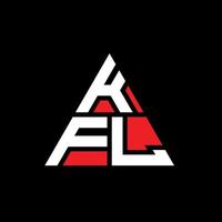 kfl driehoek brief logo ontwerp met driehoekige vorm. kfl driehoek logo ontwerp monogram. kfl driehoek vector logo sjabloon met rode kleur. kfl driehoekig logo eenvoudig, elegant en luxueus logo.