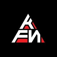 kfn driehoek brief logo ontwerp met driehoekige vorm. kfn driehoek logo ontwerp monogram. kfn driehoek vector logo sjabloon met rode kleur. kfn driehoekig logo eenvoudig, elegant en luxueus logo.