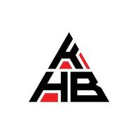 khb driehoek brief logo ontwerp met driehoekige vorm. khb driehoek logo ontwerp monogram. khb driehoek vector logo sjabloon met rode kleur. khb driehoekig logo eenvoudig, elegant en luxueus logo.