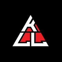 kll driehoek brief logo ontwerp met driehoekige vorm. kll driehoek logo ontwerp monogram. kll driehoek vector logo sjabloon met rode kleur. kll driehoekig logo eenvoudig, elegant en luxueus logo.