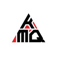 kmq driehoek brief logo ontwerp met driehoekige vorm. kmq driehoek logo ontwerp monogram. kmq driehoek vector logo sjabloon met rode kleur. kmq driehoekig logo eenvoudig, elegant en luxueus logo.