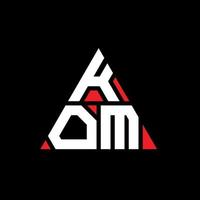 kom driehoek brief logo ontwerp met driehoekige vorm. kom driehoek logo ontwerp monogram. kom driehoek vector logo sjabloon met rode kleur. kom driehoekig logo eenvoudig, elegant en luxueus logo.
