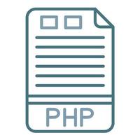 php lijn twee kleuren icoon vector