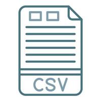 csv lijn twee kleuren icoon vector