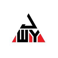 jwy driehoek brief logo ontwerp met driehoekige vorm. jwy driehoek logo ontwerp monogram. jwy driehoek vector logo sjabloon met rode kleur. jwy driehoekig logo eenvoudig, elegant en luxueus logo.
