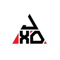 jxo driehoek brief logo ontwerp met driehoekige vorm. jxo driehoek logo ontwerp monogram. jxo driehoek vector logo sjabloon met rode kleur. jxo driehoekig logo eenvoudig, elegant en luxueus logo.