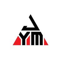 jym driehoek brief logo ontwerp met driehoekige vorm. jym driehoek logo ontwerp monogram. jym driehoek vector logo sjabloon met rode kleur. jym driehoekig logo eenvoudig, elegant en luxueus logo.