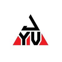 jyv driehoek brief logo ontwerp met driehoekige vorm. jyv driehoek logo ontwerp monogram. jyv driehoek vector logo sjabloon met rode kleur. jyv driehoekig logo eenvoudig, elegant en luxueus logo.