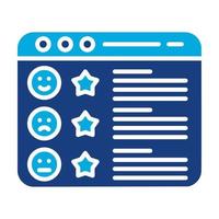 website rating glyph twee kleuren icoon vector