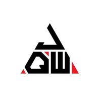 jqw driehoek brief logo ontwerp met driehoekige vorm. jqw driehoek logo ontwerp monogram. jqw driehoek vector logo sjabloon met rode kleur. jqw driehoekig logo eenvoudig, elegant en luxueus logo.