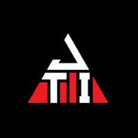 jti driehoek brief logo ontwerp met driehoekige vorm. jti driehoek logo ontwerp monogram. jti driehoek vector logo sjabloon met rode kleur. jti driehoekig logo eenvoudig, elegant en luxueus logo.