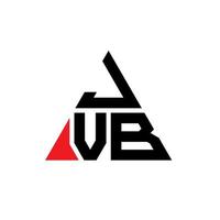 jvb driehoek brief logo ontwerp met driehoekige vorm. jvb driehoek logo ontwerp monogram. jvb driehoek vector logo sjabloon met rode kleur. jvb driehoekig logo eenvoudig, elegant en luxueus logo.
