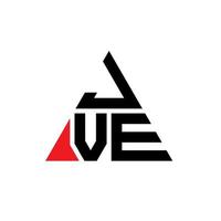 jve driehoek brief logo ontwerp met driehoekige vorm. jve driehoek logo ontwerp monogram. jve driehoek vector logo sjabloon met rode kleur. jve driehoekig logo eenvoudig, elegant en luxueus logo.