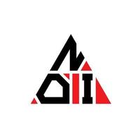 noi driehoek brief logo ontwerp met driehoekige vorm. noi driehoek logo ontwerp monogram. noi driehoek vector logo sjabloon met rode kleur. noi driehoekig logo eenvoudig, elegant en luxueus logo.