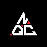 nqc driehoek brief logo ontwerp met driehoekige vorm. nqc driehoek logo ontwerp monogram. nqc driehoek vector logo sjabloon met rode kleur. nqc driehoekig logo eenvoudig, elegant en luxueus logo.