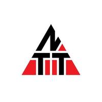 ntt driehoek brief logo ontwerp met driehoekige vorm. ntt driehoek logo ontwerp monogram. ntt driehoek vector logo sjabloon met rode kleur. ntt driehoekig logo eenvoudig, elegant en luxueus logo.
