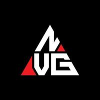 NVG driehoek brief logo ontwerp met driehoekige vorm. NVG driehoek logo ontwerp monogram. NVG driehoek vector logo sjabloon met rode kleur. nvg driehoekig logo eenvoudig, elegant en luxueus logo.