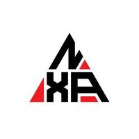 nxa driehoek brief logo ontwerp met driehoekige vorm. nxa driehoek logo ontwerp monogram. nxa driehoek vector logo sjabloon met rode kleur. nxa driehoekig logo eenvoudig, elegant en luxueus logo.