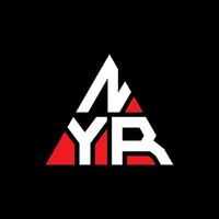 nyr driehoek brief logo ontwerp met driehoekige vorm. nyr driehoek logo ontwerp monogram. nyr driehoek vector logo sjabloon met rode kleur. nyr driehoekig logo eenvoudig, elegant en luxueus logo.