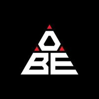 obe driehoek brief logo ontwerp met driehoekige vorm. obe driehoek logo ontwerp monogram. obe driehoek vector logo sjabloon met rode kleur. obe driehoekig logo eenvoudig, elegant en luxueus logo.
