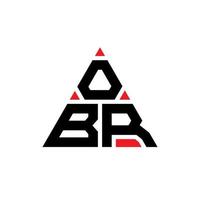 obr driehoek brief logo ontwerp met driehoekige vorm. obr driehoek logo ontwerp monogram. obr driehoek vector logo sjabloon met rode kleur. obr driehoekig logo eenvoudig, elegant en luxueus logo.